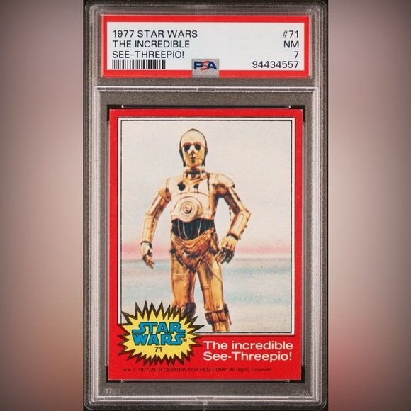 1977 Star Wars #71 The Incredible See-Threepio PSA 7 FRESHLY GRADED - Picture 1 of 3